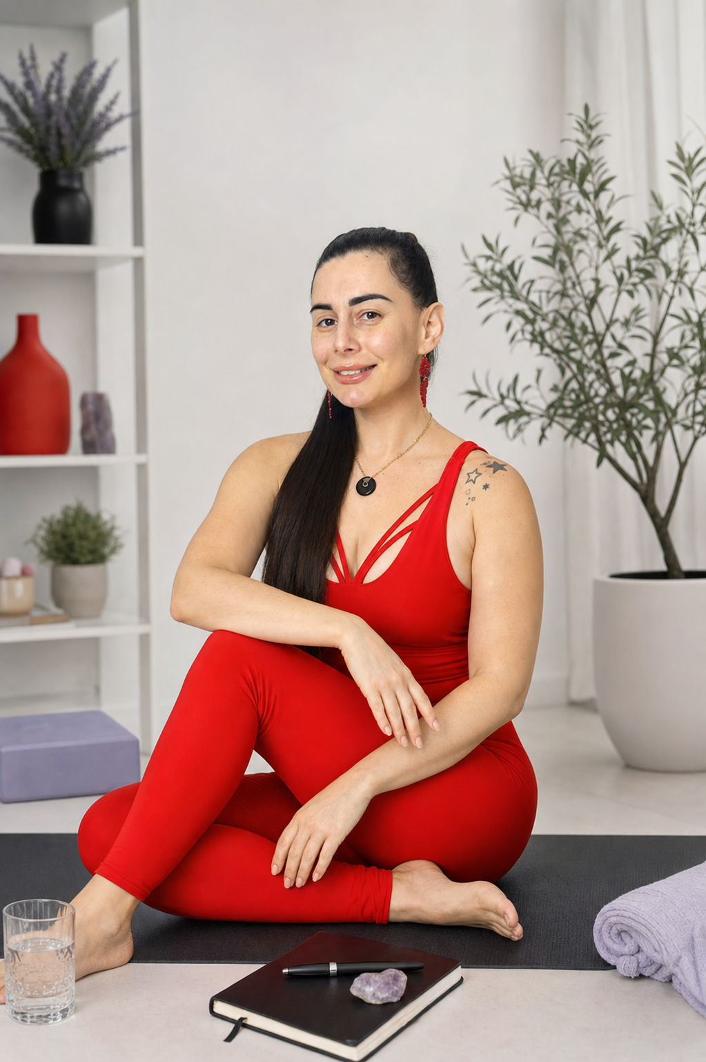 Queen Practice body connection and wellbeing visual